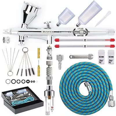 XDOVET Airbrush Kit Dual-Action Gravity Feed Airbrush With Air Brush Sets Wi... • $56.04