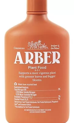 Arber Plant Food | Organic Plant Fertilizer Liquid Concentrate | Natural Solut. • $12