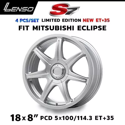 New Lenso Wheel S7 18x8   5x114.3 / 100 ET+35 Fits 95 Mitsubishi Eclipse Set4 • $1800