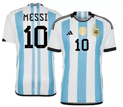 3 Stars Argentina Lionel Messi Player Version Jersey 2022 World Cup Patch • $48.98