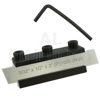 Lathe Parting Off Tool Holder Clamp Type 10mm ShanK HSS Blade 3/32  X 1/2  X 3  • £11.15