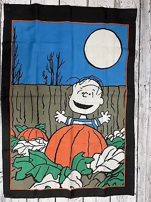 Peanuts Charlie Brown Halloween Pumpkin Patch Double Sided House Garden Flag • $20