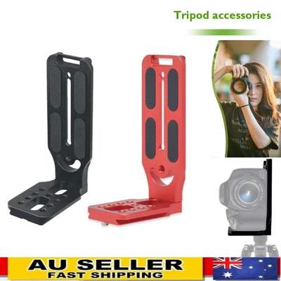 Universal DSLR Camera L Plate Quick Release Tripod Head Mount Vertical Bracket • $16.99