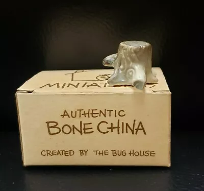 The Bug House Miniatures Bone China RARE VINTAGE COLLECTIBLE TREE STUMP Figure • $7.99