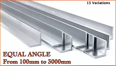 £42.40 • Buy Aluminium EQUAL ANGLE Variations: 15mm - 20mm - 25mm - 30mm - 35mm - 40mm - 50mm