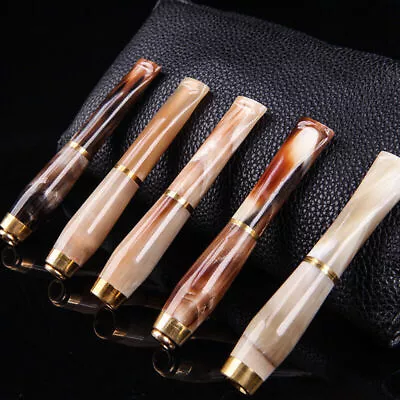 Reusable Horn Filtered Cigarette Holder Filter Pipe Smoking Tobacco Herb Roll Up • $22.54