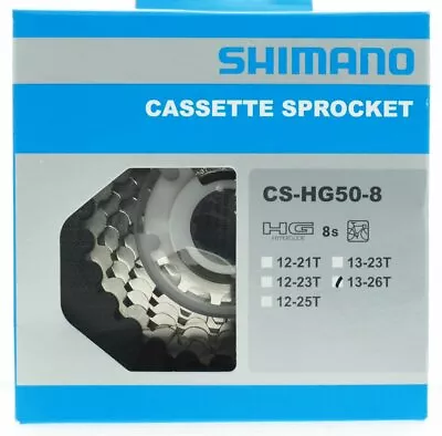 SHIMANO Sora Road Bike CS-HG50-8 8 Speed 13-26t Cassette/ Sprocket NIB • $41.70