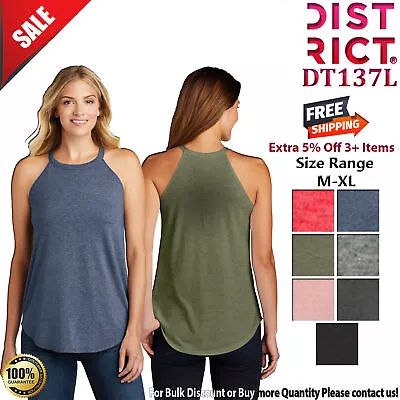 District Womens Perfect Tri Rocker Tank. DT137L • $12.29