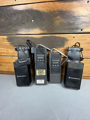 Motorola STX  Handie-Talkie FM Radio As Is Untested Lot Of Two- With Cases • $159.20