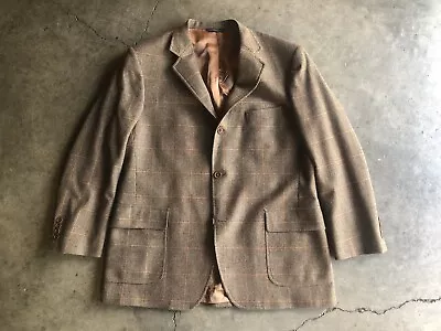 Vintage Brooks Brothers Wool Cashmere Tweed Blazer Jacket Sz 45 Made In USA • $65