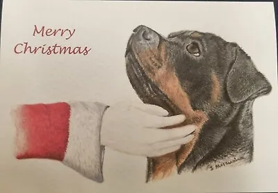 £1.99 • Buy  Rottweiler Christmas Card By Stephanie Mcilwaine Animal Artist. A5