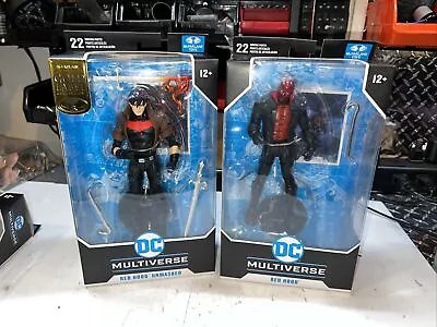 Mcfarlane DC Multiverse Red Hood Three Jokers & Red Hood Unmasked Gold Label • $49.99