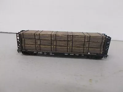 Northern Pacific Bulkhead Flat Car # 67169 With Load ~ N Scale • $20.07