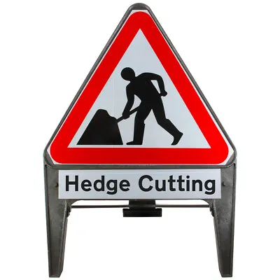 Men At Work With Hedge Cutting Supplementary Plate 750mm Road Street Works Sign • £79.99