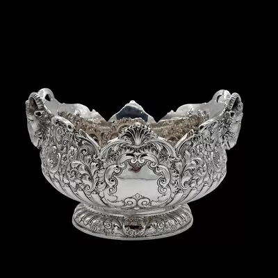 Victorian Sterling Silver Oval Bowl Sheffield 1899 Walker & Hall • £5250