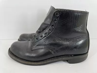 Vintage BILTRITE LEATHER BOOTS Size 9.5 D Lace Up Military Ankle Combat Boots • $60
