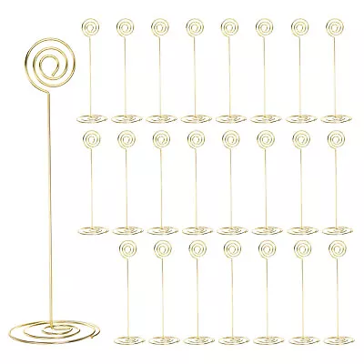 24pcs Table Number Holders 220mm Tall 70mm Base Width Circle Golden • £32.41
