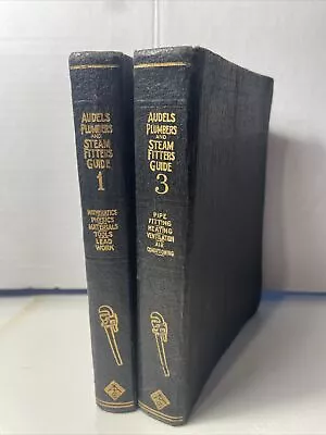 Vintage - 1947 AUDELS PLUMBERS AND STEAM FITTERS GUIDE Volume 1 &3 Good Condit • $24.99