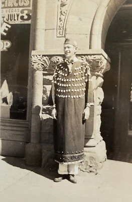 $12.95 • Buy Circus Las Vegas Tall Man In Costume On Sidewalk Small Vintage Photo