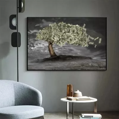 Inspirational Art Tree Money Canvas Painting Wall Posters Canvas Prints Pictures • $23.79