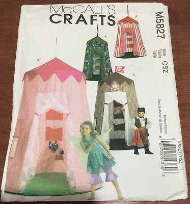 McCall's Crafts M5827 Children's Play Canopy Tent Pattern New Uncut • $6.55