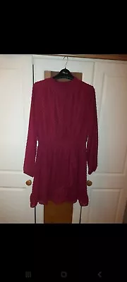 Ladies Matalan Burgundy Dress Size 14 • £4