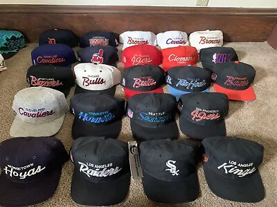 Vintage 80’s90s Hat Lot Sports Specialties Lot Of 38 Snapbacks Fitted. • $12000