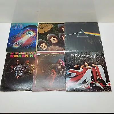 Janis Joplin Jimi Hendrix Pink Floyd - Vintage Rock Vinyl Record Mixed Lot • $26