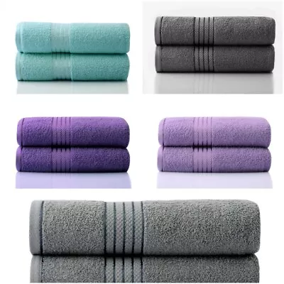 Extra Soft Large 100% Cotton Bath Sheet Towels Bathroom Spa Towel Set Pack Of 2  • £16.99