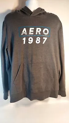 Aeropostale Mens/Womens  Dark Gray Sweatshirt Hoodie Sz XL Aero 1987 Pullover  • $14