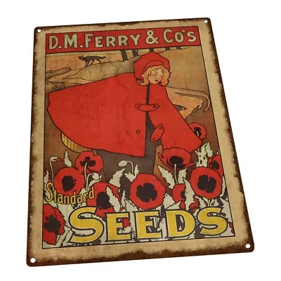 Standard Seeds Vintage Advertisement Metal Sign; Decor For Porch Patio Or Deck • $109.99