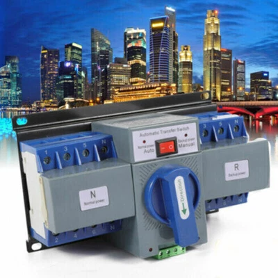 £26.89 • Buy 63A 4P ATS Dual Power Mini Automatic Transfer Switch Generator Changeover Switch