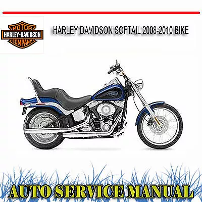 $25.19 • Buy Harley Davidson Softail 2008-2010 Bike Workshop Repair Service Manual~ Dvd