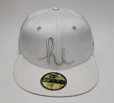 In4mation X New Era 59Fifty 3M Reflective Hi Hat 7 White Cap Diamond Hawaii 808 • $100