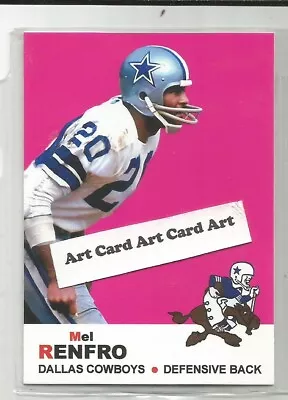 Mel Renfro Dallas Cowboys  2022 Football Art Card 1969 Style • $5.69