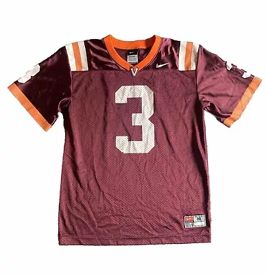 VT Virginia Tech Hokies #3 Football Jersey Youth Medium (12/14) Nike Team Maroon • $22