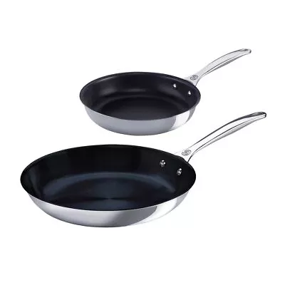 Le Creuset Signature Stainless Steel 2 Piece Frypan Set | Box Opened Stock • £189