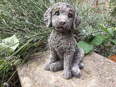 Cockapoo Dog Statue - Garden Ornament  - Hand Cast • £20