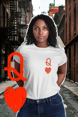 £7.90 • Buy QUEEN OF HEARTS - Quality T-Shirt - WOMEN