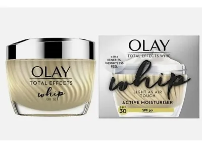 Olay Total Effects WHIP Light As Air Touch Active Face Moisturiser SPF 30 50ml • £13.49