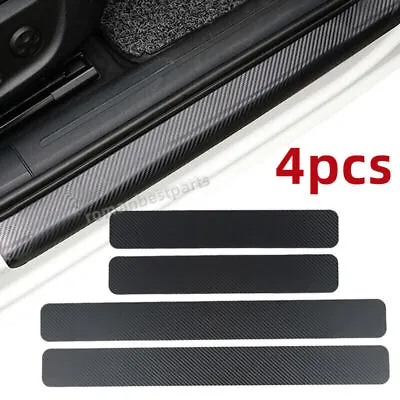 Auto Accessories 5D Glossy Carbon Fiber Vinyl Car Scuff Plate Door Sill Stickers • $5.88