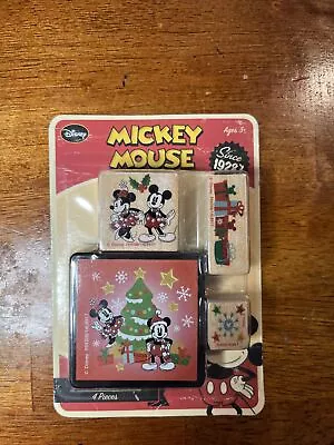 Disney Mickey Mouse 4 Pc Rubber Ink Stamp Set By Innovative Designs New • $9.99