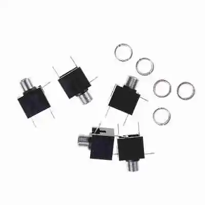 5Pcs/set 3.5mm PCB Panel Mount Stereo Jack Female Socket Connector Earphone Y:da • £3.52