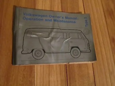1972 VW Bus Owners Manual Volkswagen Type 2 Van Owner Guide Plastic Cover  #T31 • $71.99