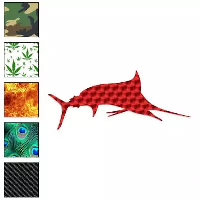 Marlin Swordfish Fish Vinyl Decal Sticker 40 Patterns & 3 Sizes #3697 • $3.22