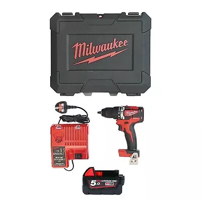 £154.95 • Buy Milwaukee M18 CBLPD-501C Cordless Compact Percussion Drill Set - 4933480736