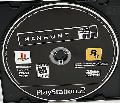 Manhunt (Sony PlayStation 2 2003) PS2 Disc Only Tested Rockstar Free Ship • $22.95