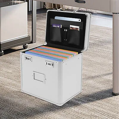 File Cabinet Portable Lock Storage Organizer Home Office Potable Metal Box USA • $53