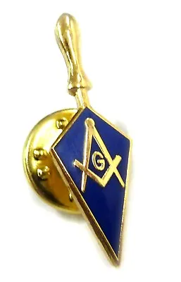 TROWEL Tools Master Masonic York Rite Lodge Work Tie Tack Jacket Hat Lapel Pin • $12.99