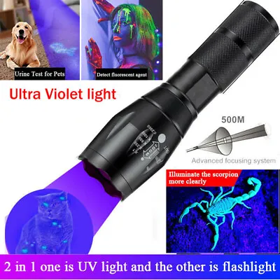 1200000LM LED Torch Ultra Violet UV Light Flashlight Blue Purple Inspection Lamp • $15.30